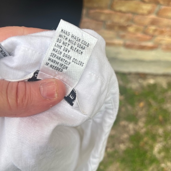 RICHARD MALCOLM IRISH LINEN SMALL WHITE SLEEVELESS BUTTON DOWN SUMMER SPRING TOP - Picture 8 of 13